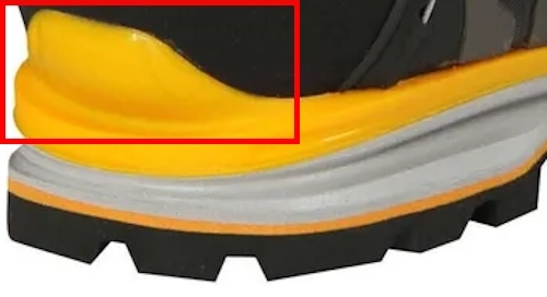 Steigeisenaufnahme an einem Meindl-Bergschuh